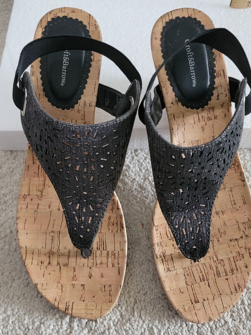 Croft & Barrow Black Embellished Women’s Sandals